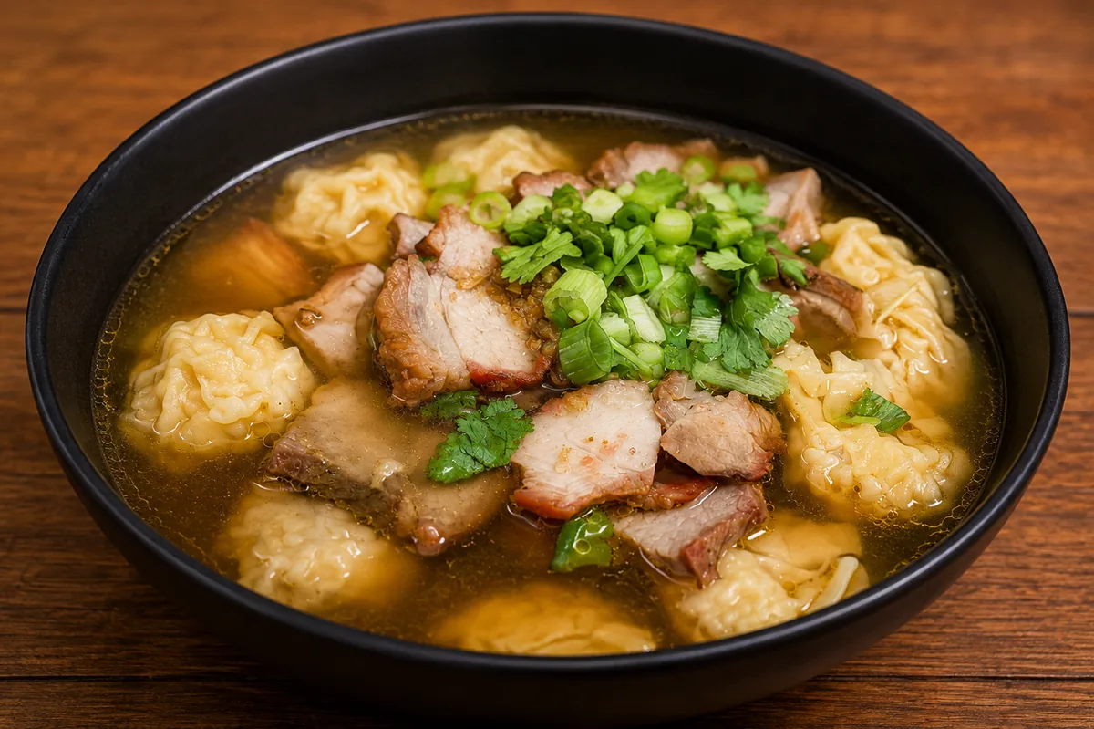 Wonton and BBQ pork soup